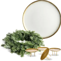 Deko-Adventskranz-Set Classic Christmas^Depot Cheap