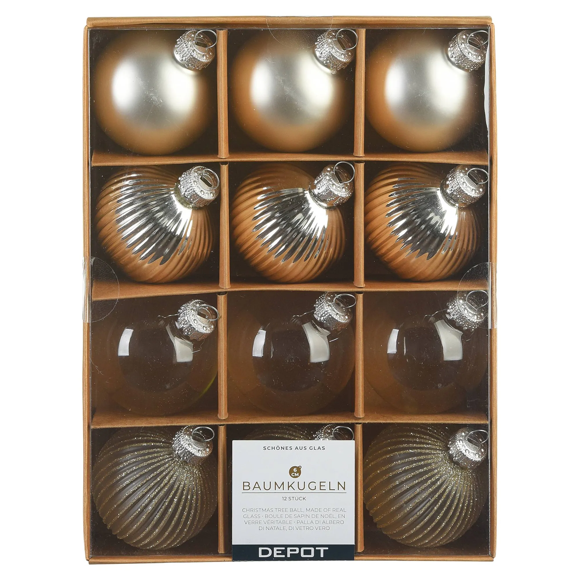 Deko-Set Weihnachts-Kerzenhalter Golden Glam^Depot Hot