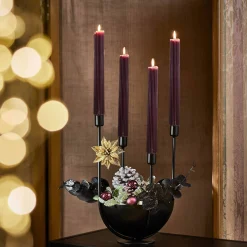 Deko-Set Weihnachts-Kerzenhalter Rille^Depot Cheap