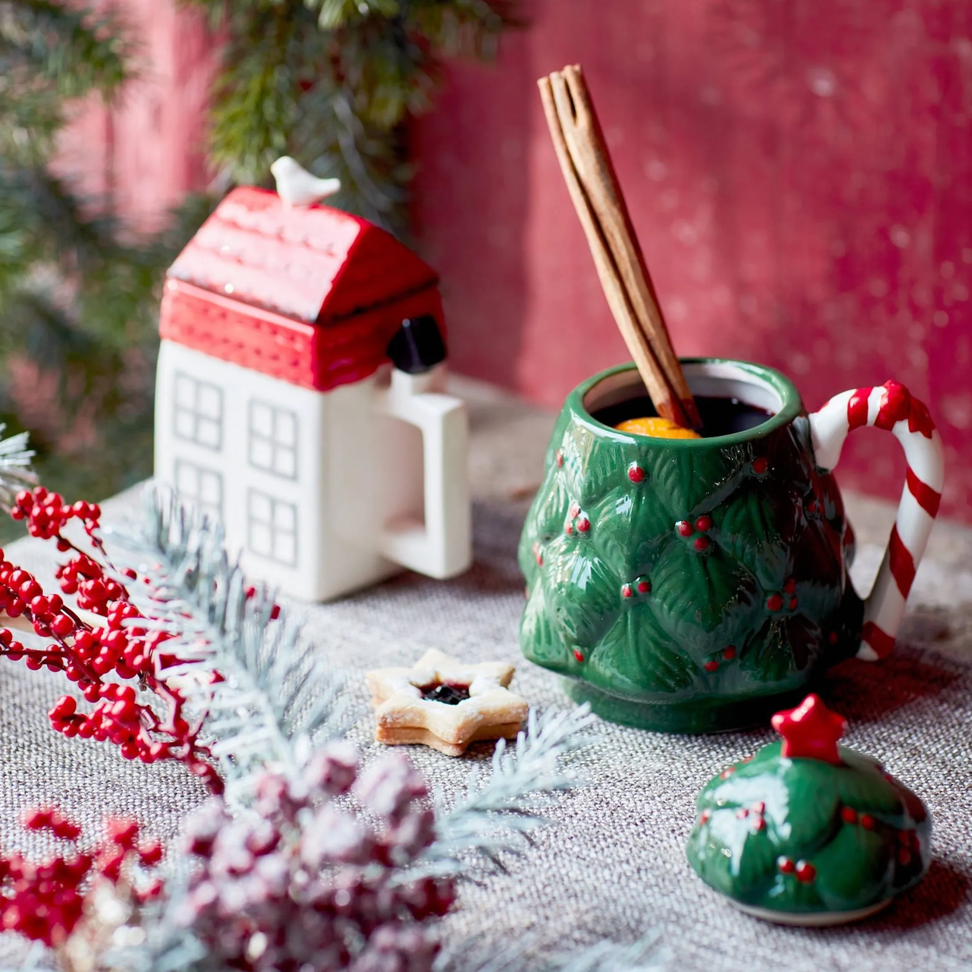Deko-Set Weihnachts-Kerzenhalter Rille^Depot Cheap