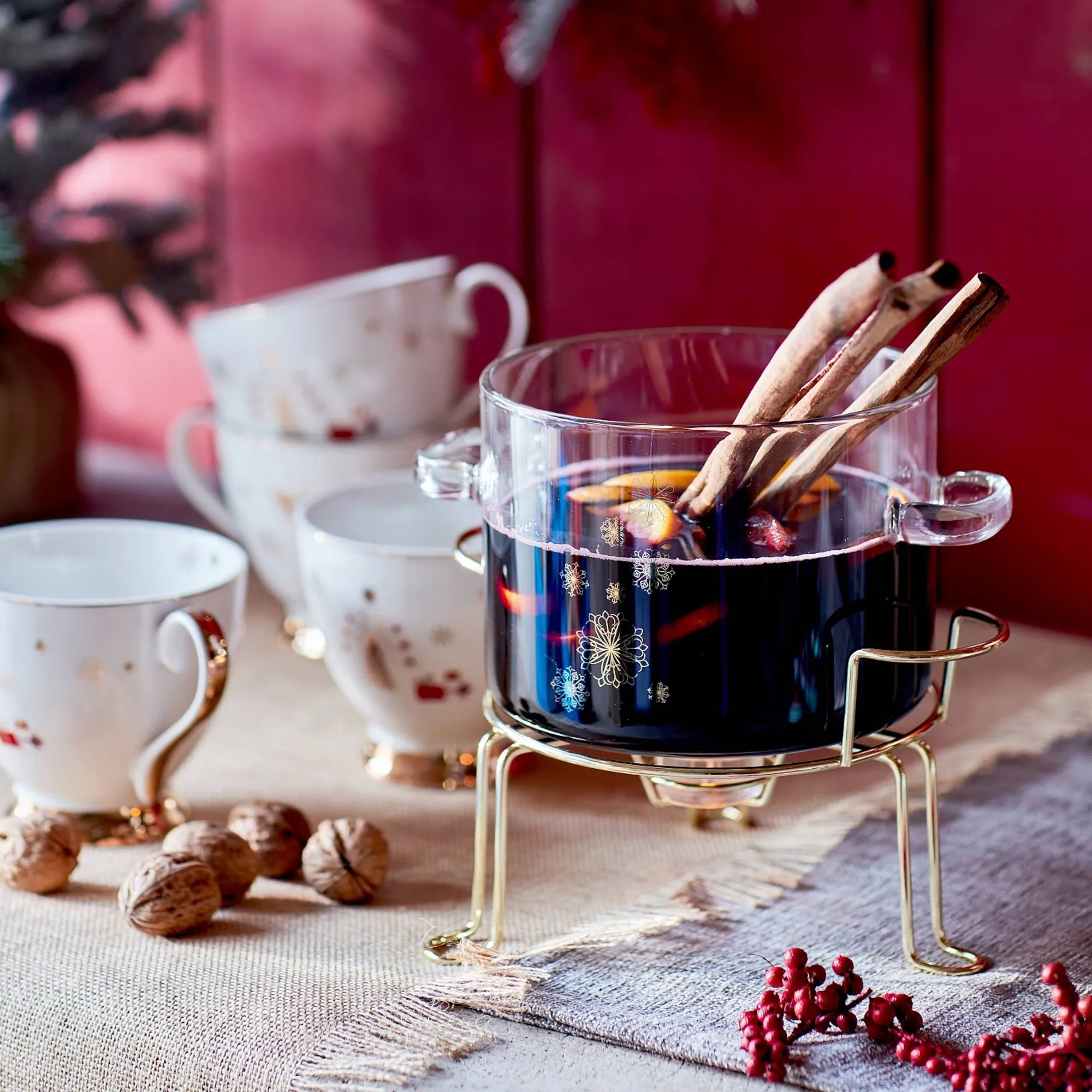Deko-Set Weihnachts-Kerzenhalter Rille^Depot Cheap
