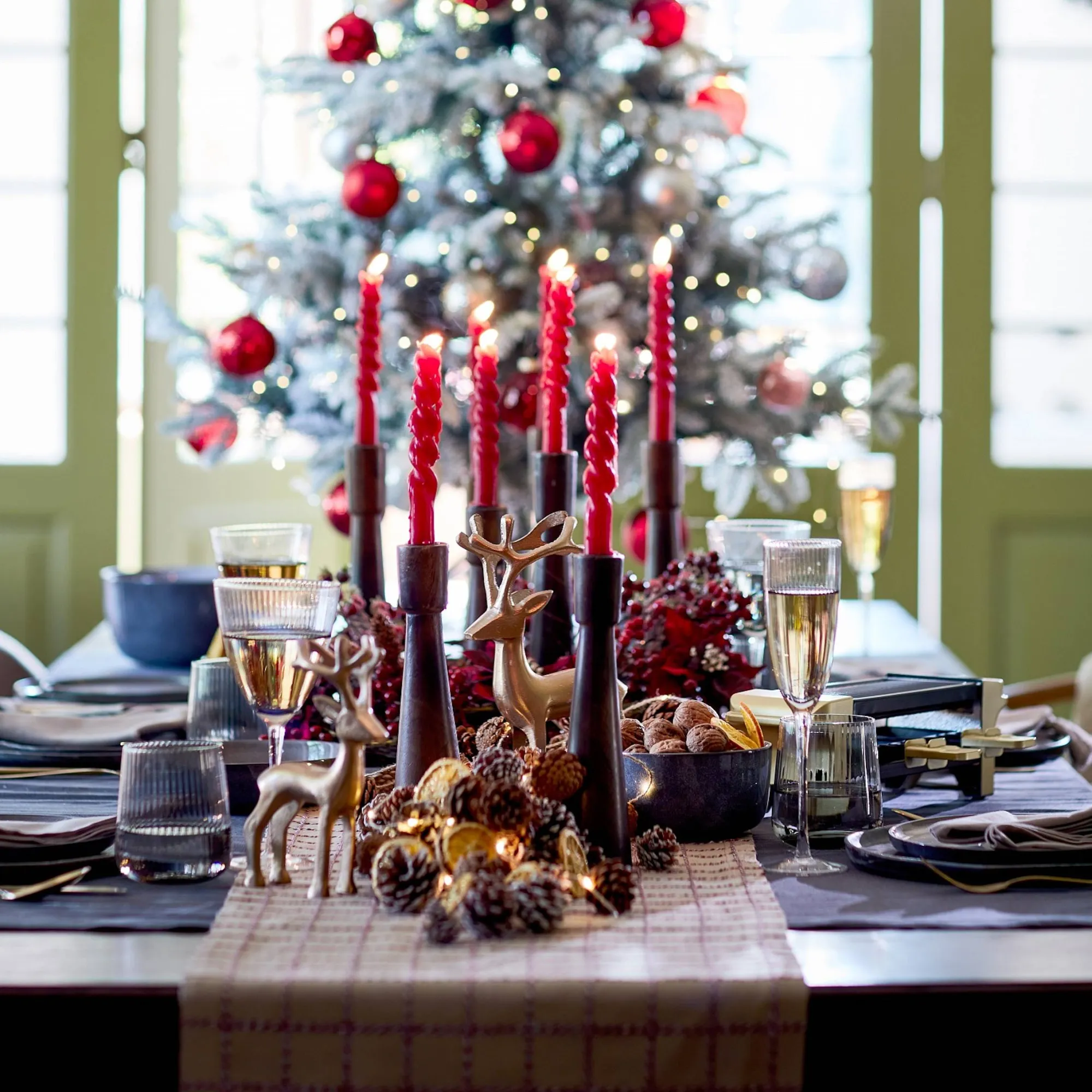 Deko-Set Weihnachts-Kerzenhalter Rille^Depot Cheap
