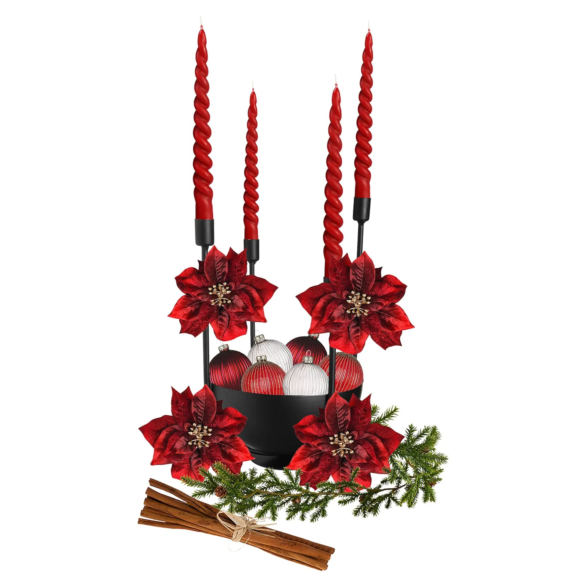 Deko-Set Weihnachts-Kerzenhalter Rille^Depot Cheap