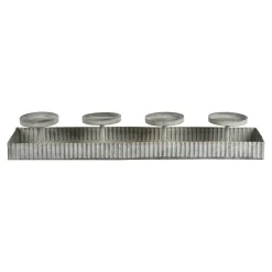 Deko-Tablett Zinc Mit 4 Tullen^Depot Best Sale