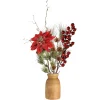 Best Depot Deko-Vase Classic Christmas Mit Kunstblumen