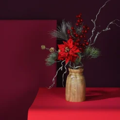 Best Depot Deko-Vase Classic Christmas Mit Kunstblumen