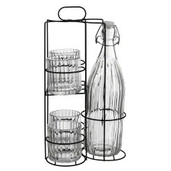 Flasche & Gläser-Set Tom Mit Halterung^Depot New