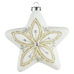 Glas-Baumschmuck Stern Schnee^Depot Best