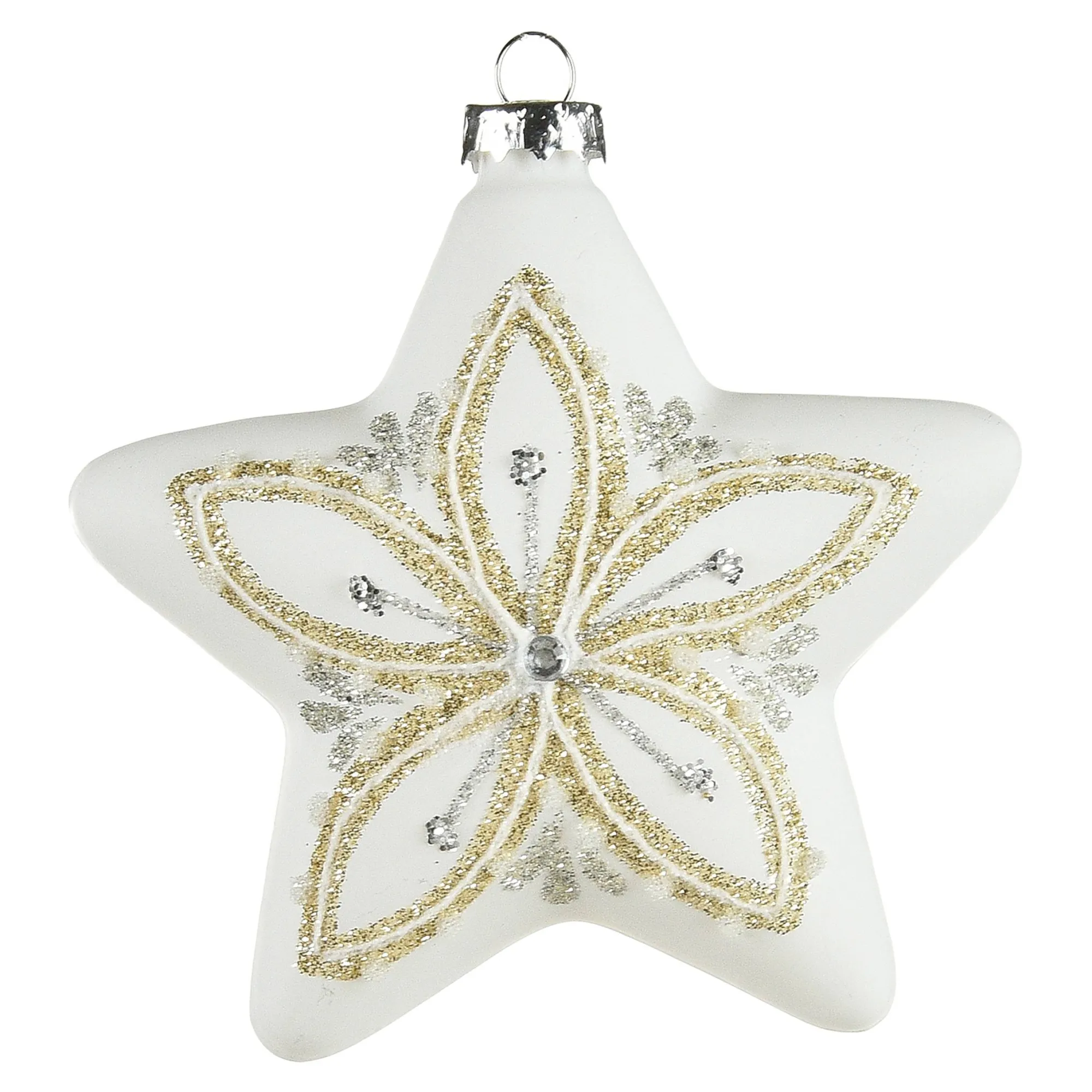 Glas-Baumschmuck Stern Schnee^Depot Best