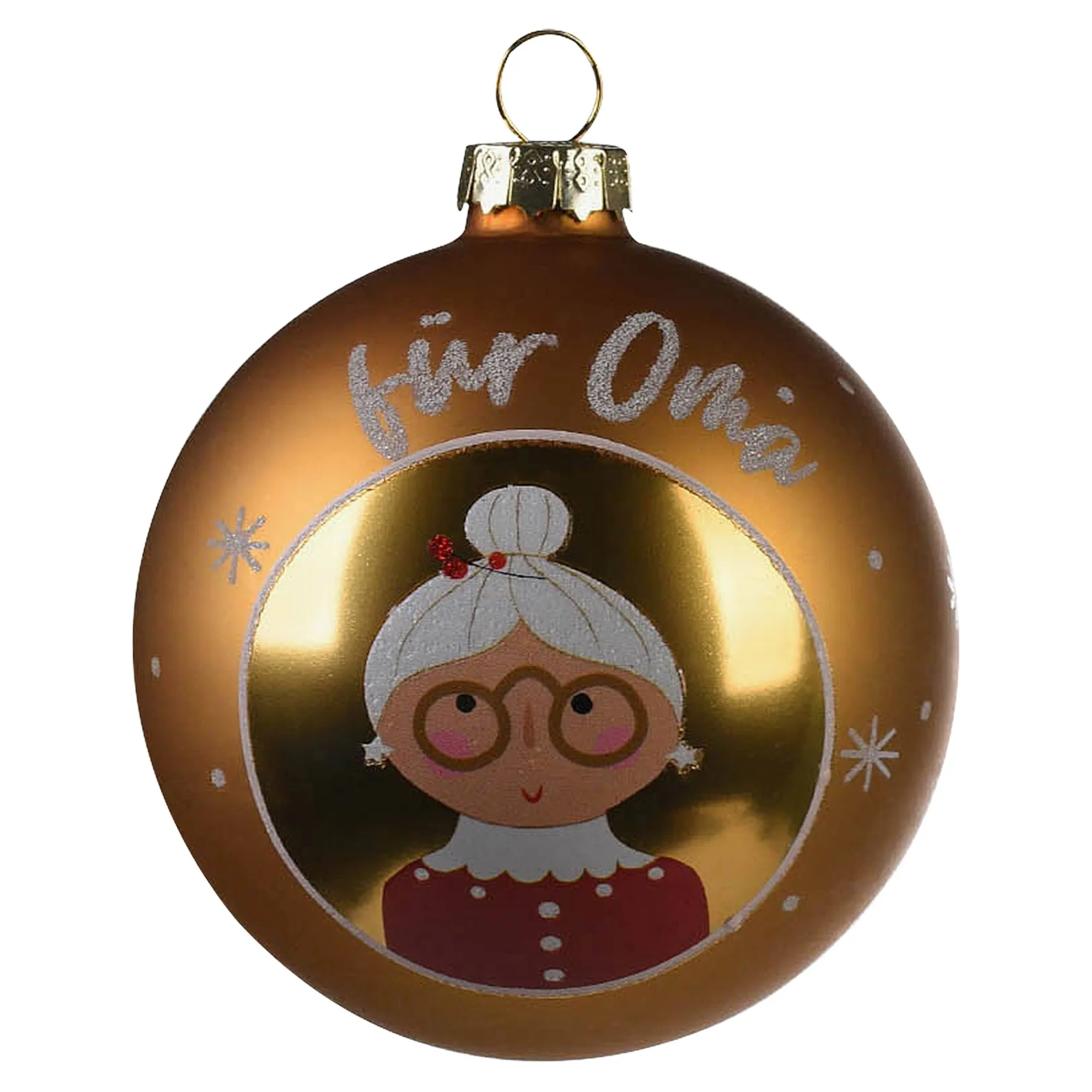 Glas-Weihnachtskugel schi Oma^Depot Clearance