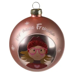 Glas-Weihnachtskugel schi Freundin^Depot Cheap
