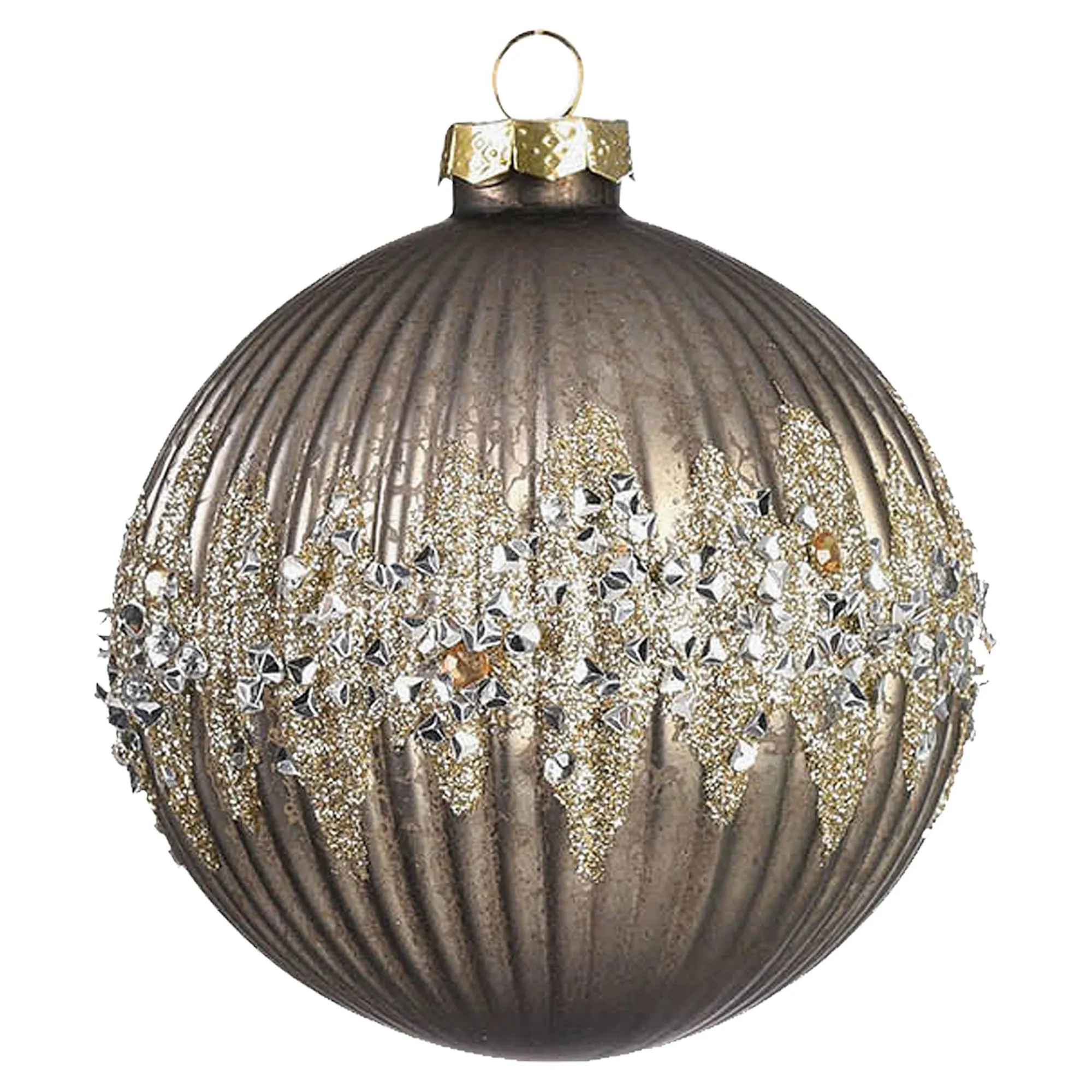 Glas-Weihnachtskugel Diamondsplash^Depot Discount