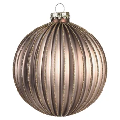 Glas-Weihnachtskugel Glitterstripe^Depot Hot