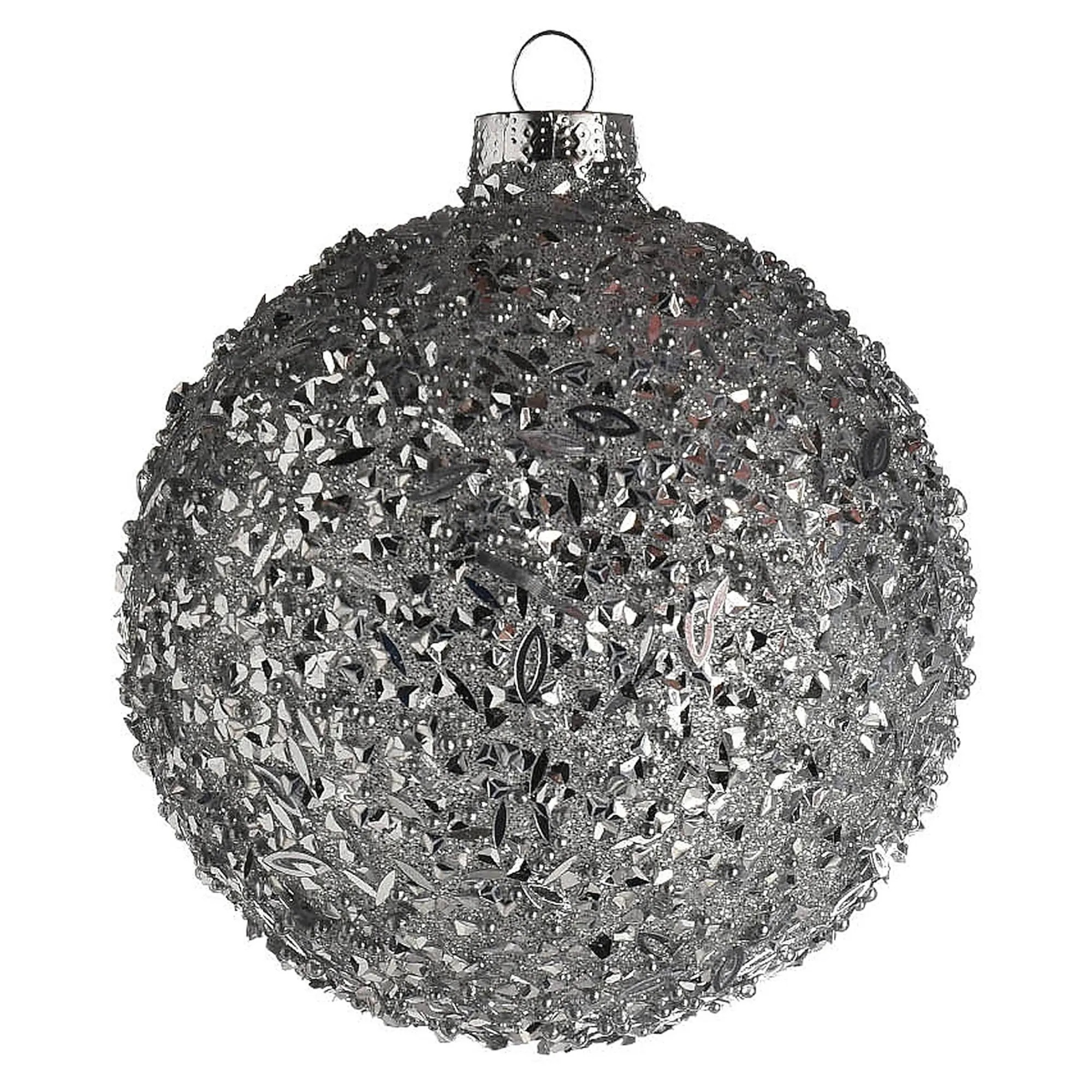 Glas-Weihnachtskugel Glittergranulat^Depot Discount