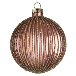 Glas-Weihnachtskugel Glitterstripe^Depot Flash Sale