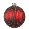 Glas-Weihnachtskugel Glitterstripe^Depot Discount