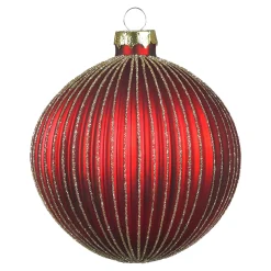 Glas-Weihnachtskugel Glitterstripe^Depot Shop