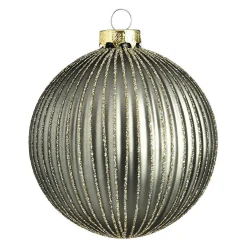 Glas-Weihnachtskugel Glitterstripe^Depot Best