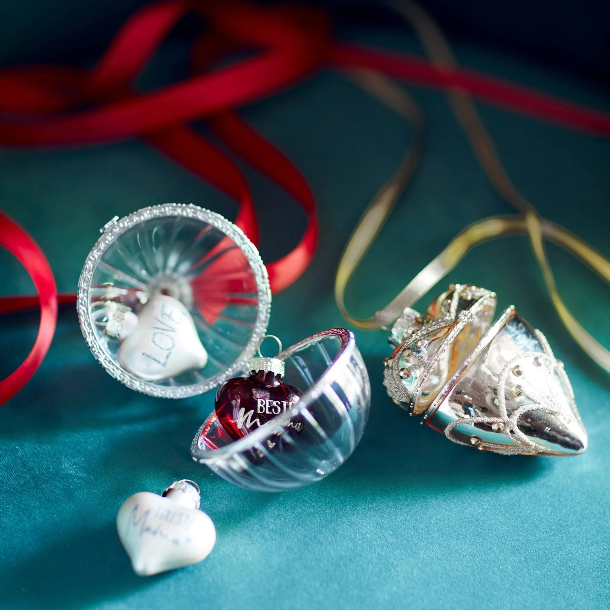 Glas-Weihnachtskugel Medaillon^Depot Clearance