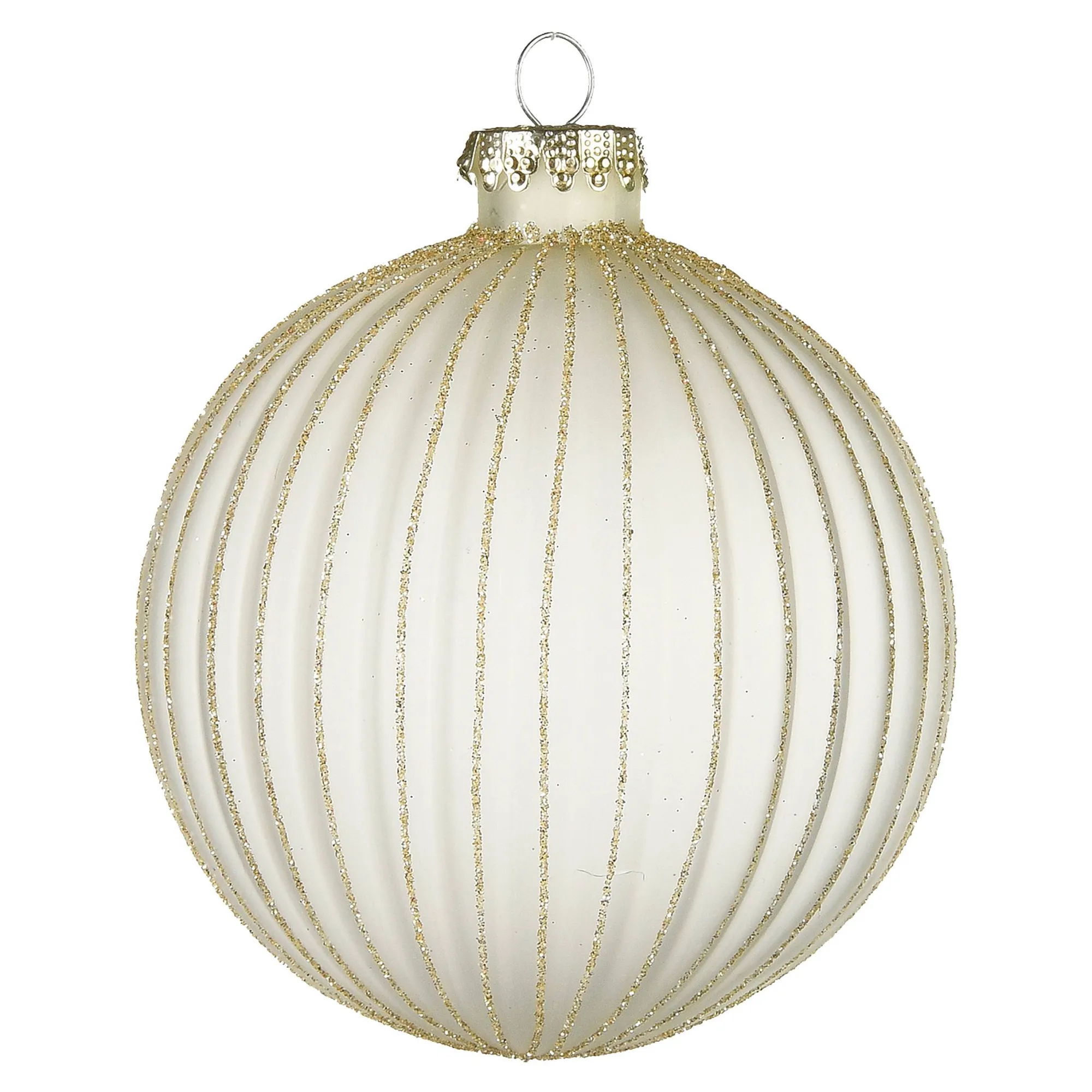 Glas-Weihnachtskugel Rille^Depot Best