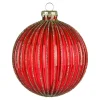 Glas-Weihnachtskugel Rille^Depot Clearance