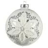 Glas-Weihnachtskugel Schneeblume^Depot Fashion