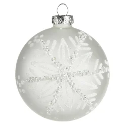 Glas-Weihnachtskugel Schneeflocke^Depot Best Sale