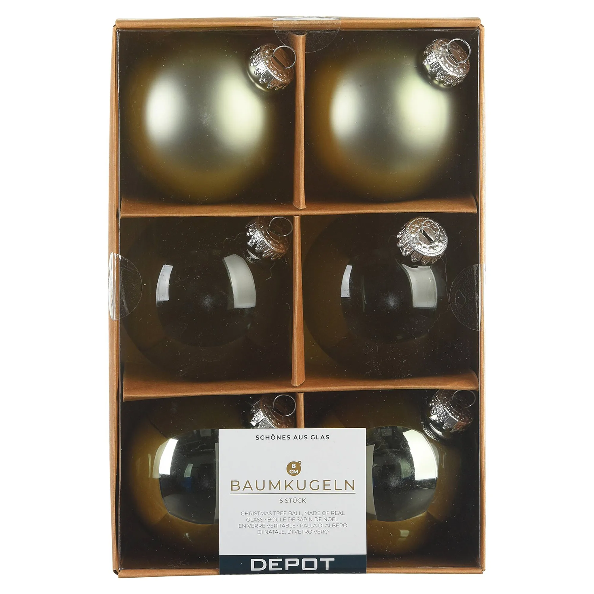 Glas-Weihnachtskugel-Set^Depot Hot