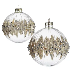 Glas-Weihnachtskugel-Set Diamondsplash^Depot Cheap