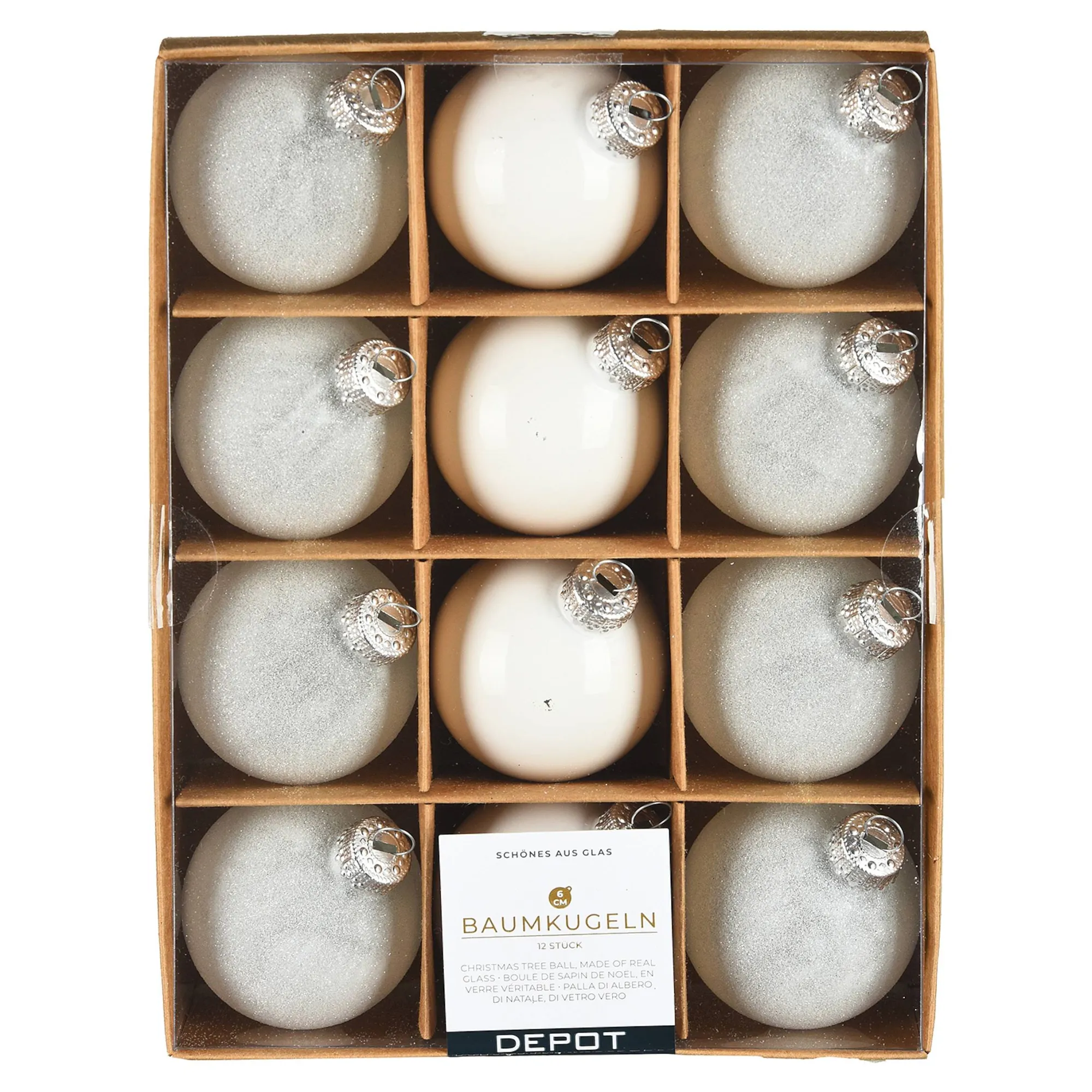 Glas-Weihnachtskugel-Set Glam Mix^Depot Outlet