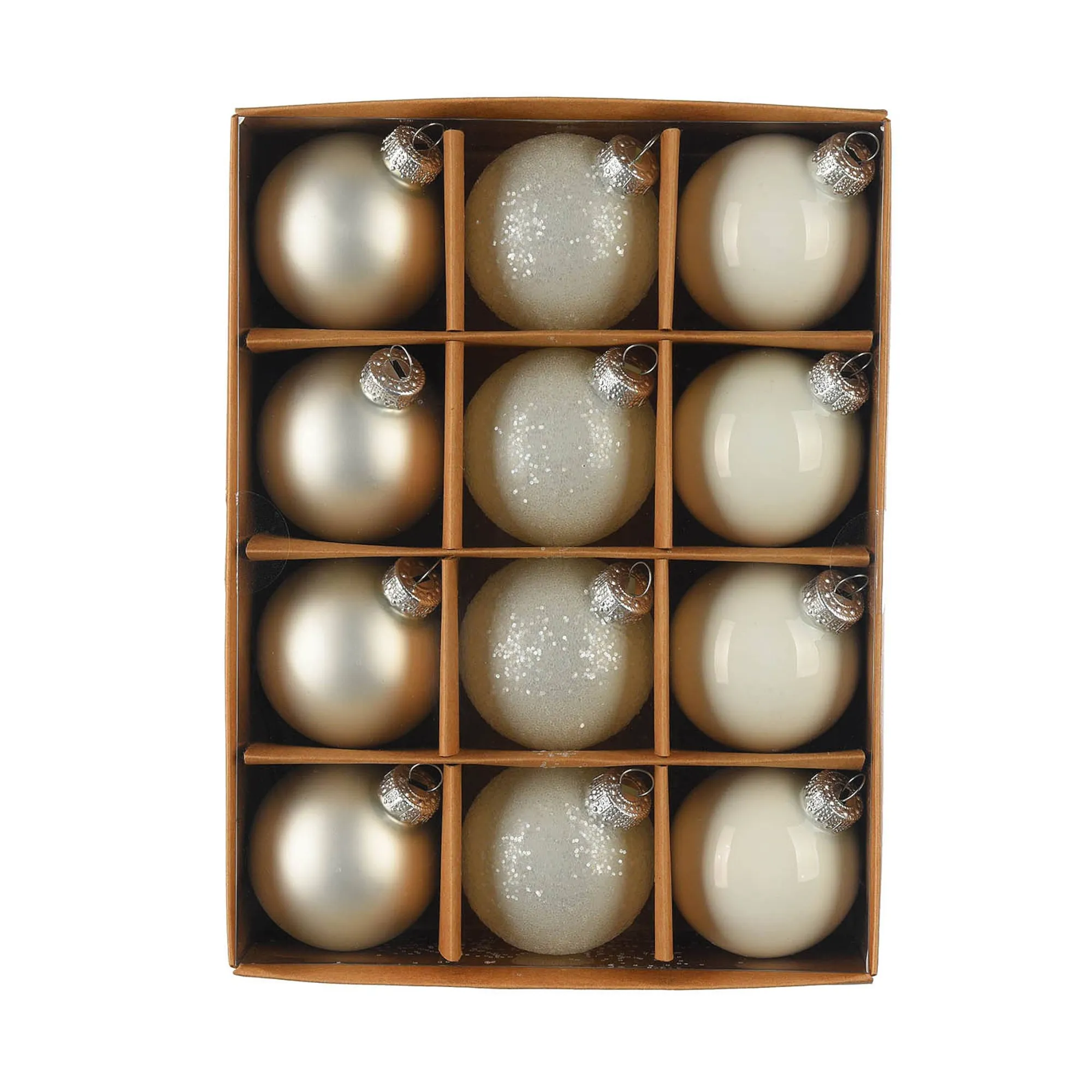 Glas-Weihnachtskugel-Set Glimmermix^Depot Fashion