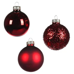 Glas-Weihnachtskugel-Set Glimmermix^Depot New