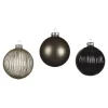 Glas-Weihnachtskugel-Set Rille^Depot Fashion