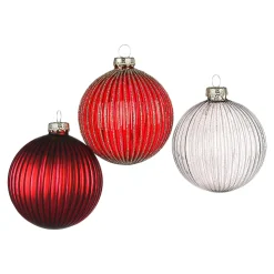 Glas-Weihnachtskugel-Set Rille^Depot Online
