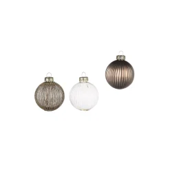 Glas-Weihnachtskugel-Set Rille^Depot Online