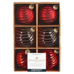 Glas-Weihnachtskugel-Set Spiral^Depot Shop