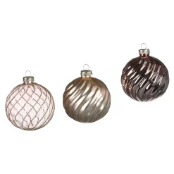 Glas-Weihnachtskugel-Set Spiral^Depot Shop