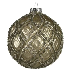 Glas-Weihnachtskugel Sugar Romb^Depot New