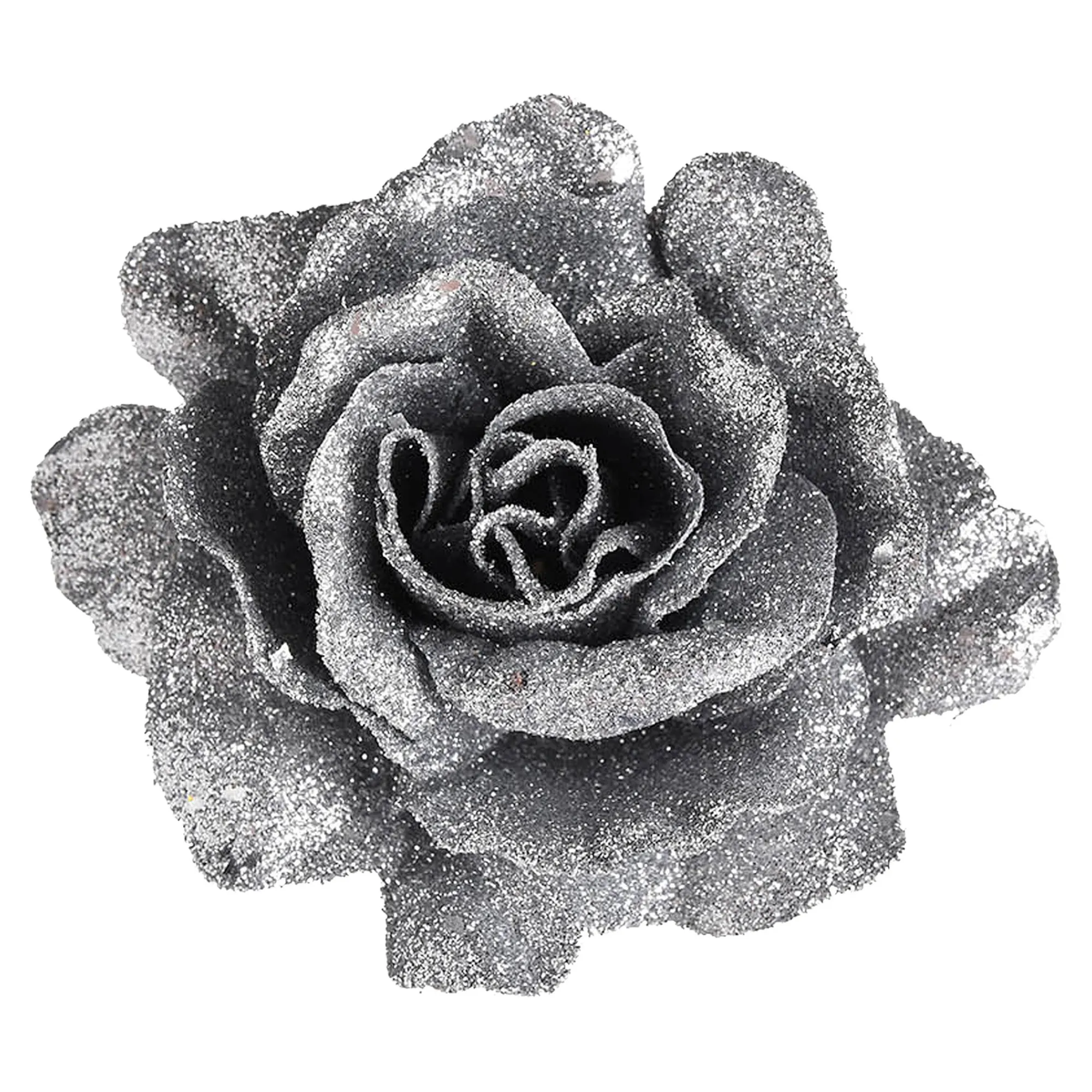 Glitzer-Kunstblume Rose Auf Clip^Depot Fashion