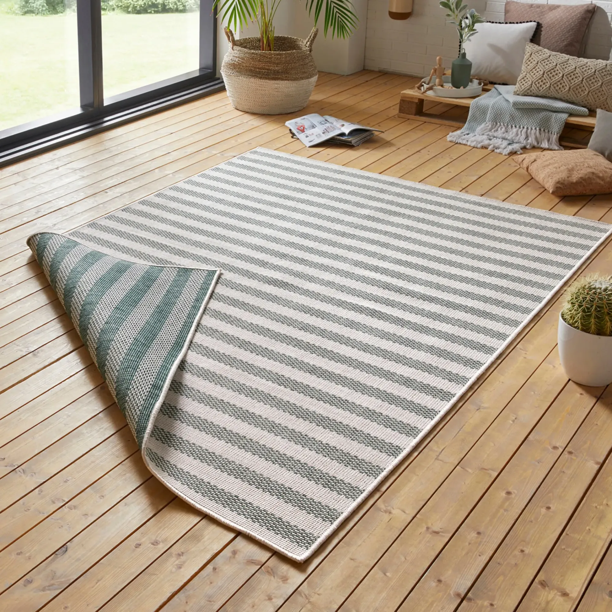 Discount Depot In- & Outdoor-Teppich Fiddel, Wendbar