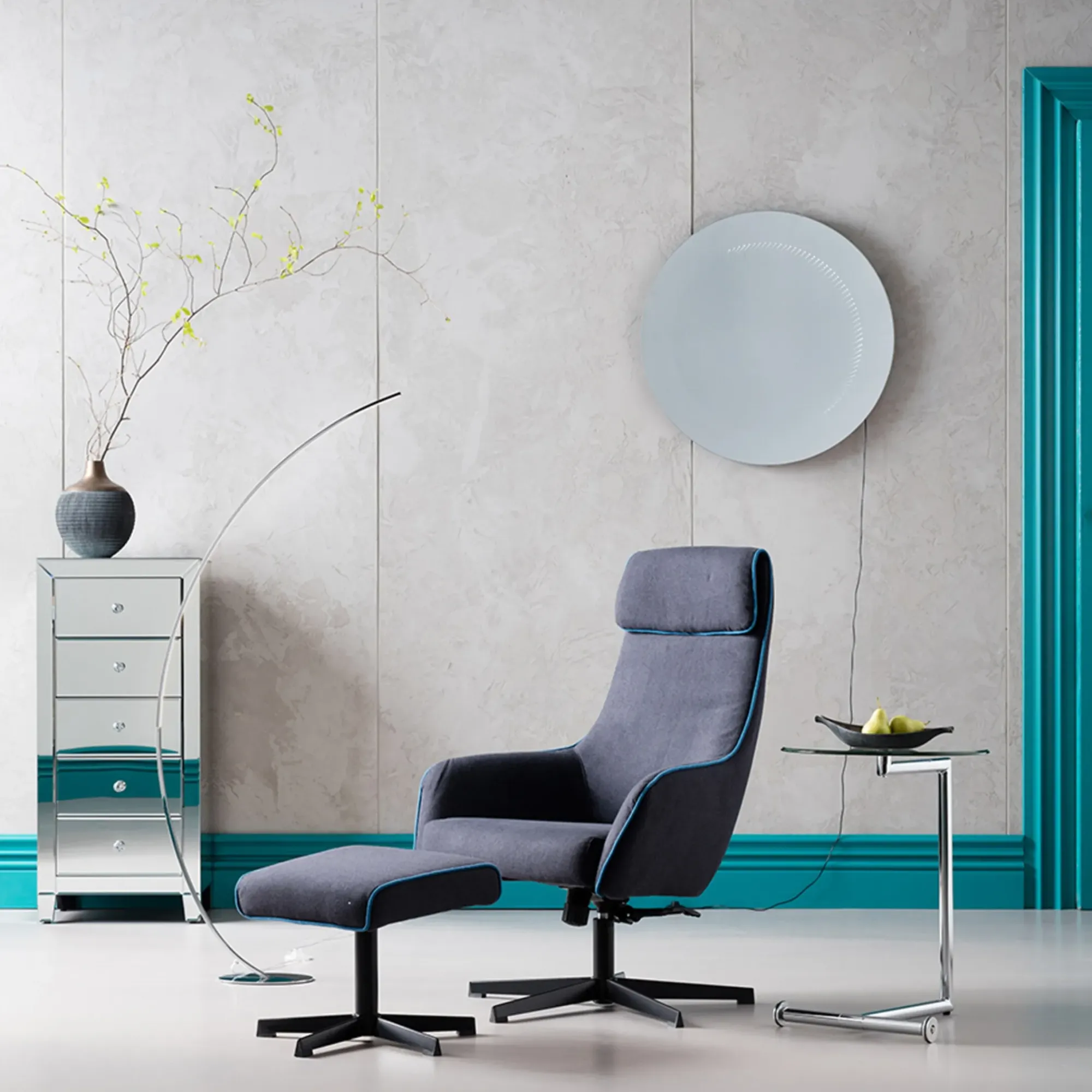 Flash Sale Depot Kare Beistelltisch Easy Living, Rollbar