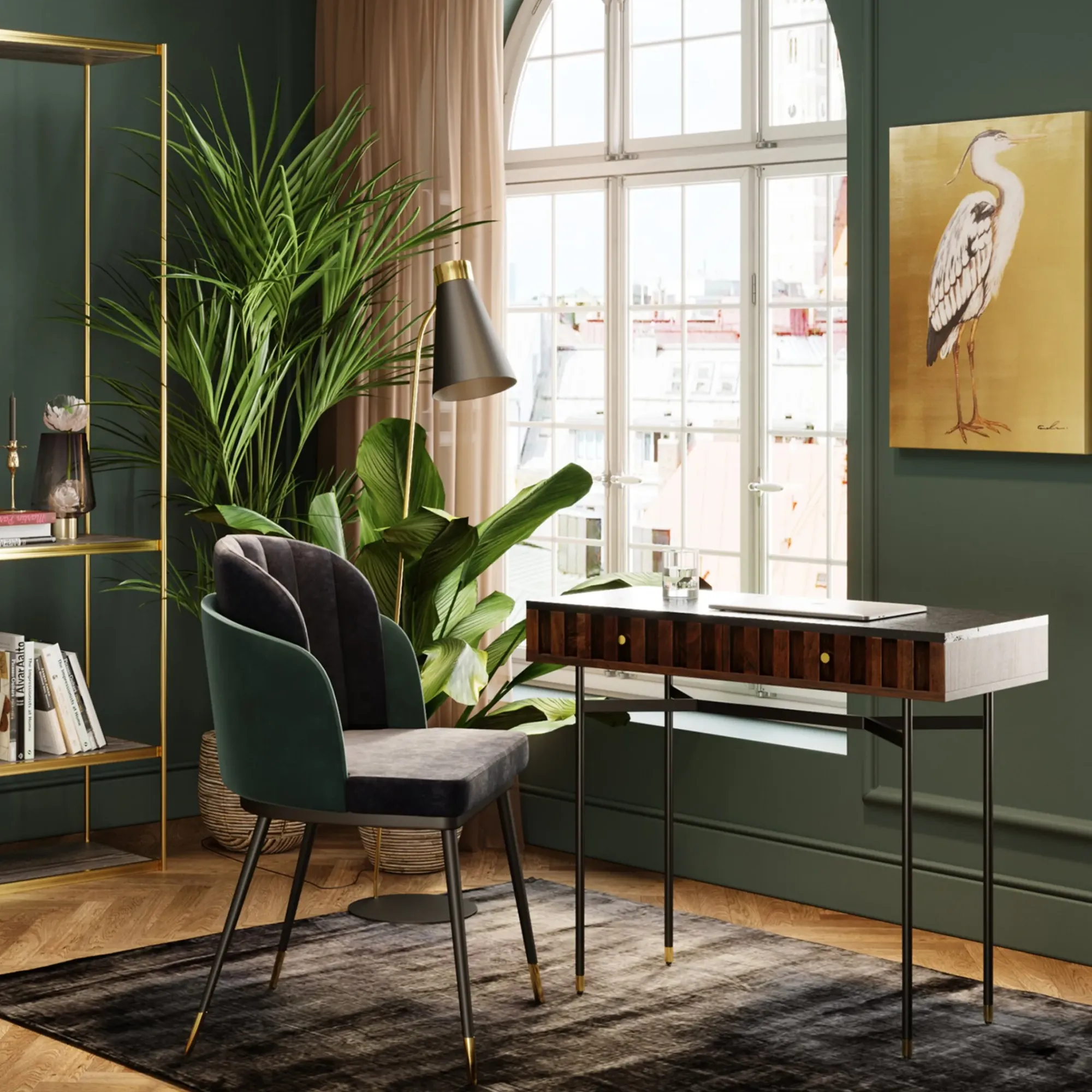 Cheap Depot Kare Samt-Stuhl Hojas