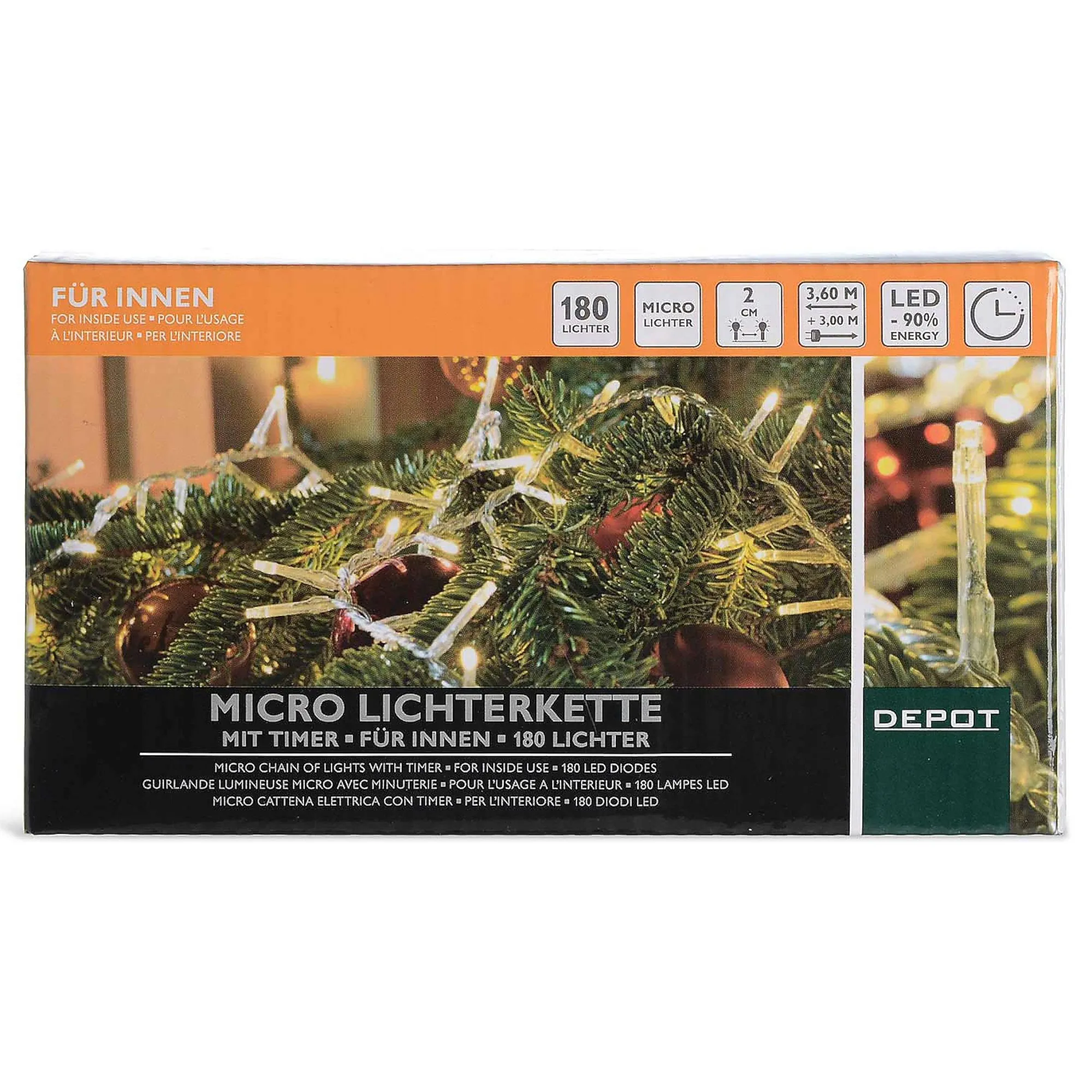 Lichterkette Mit Kugelaufhangern^Depot Fashion