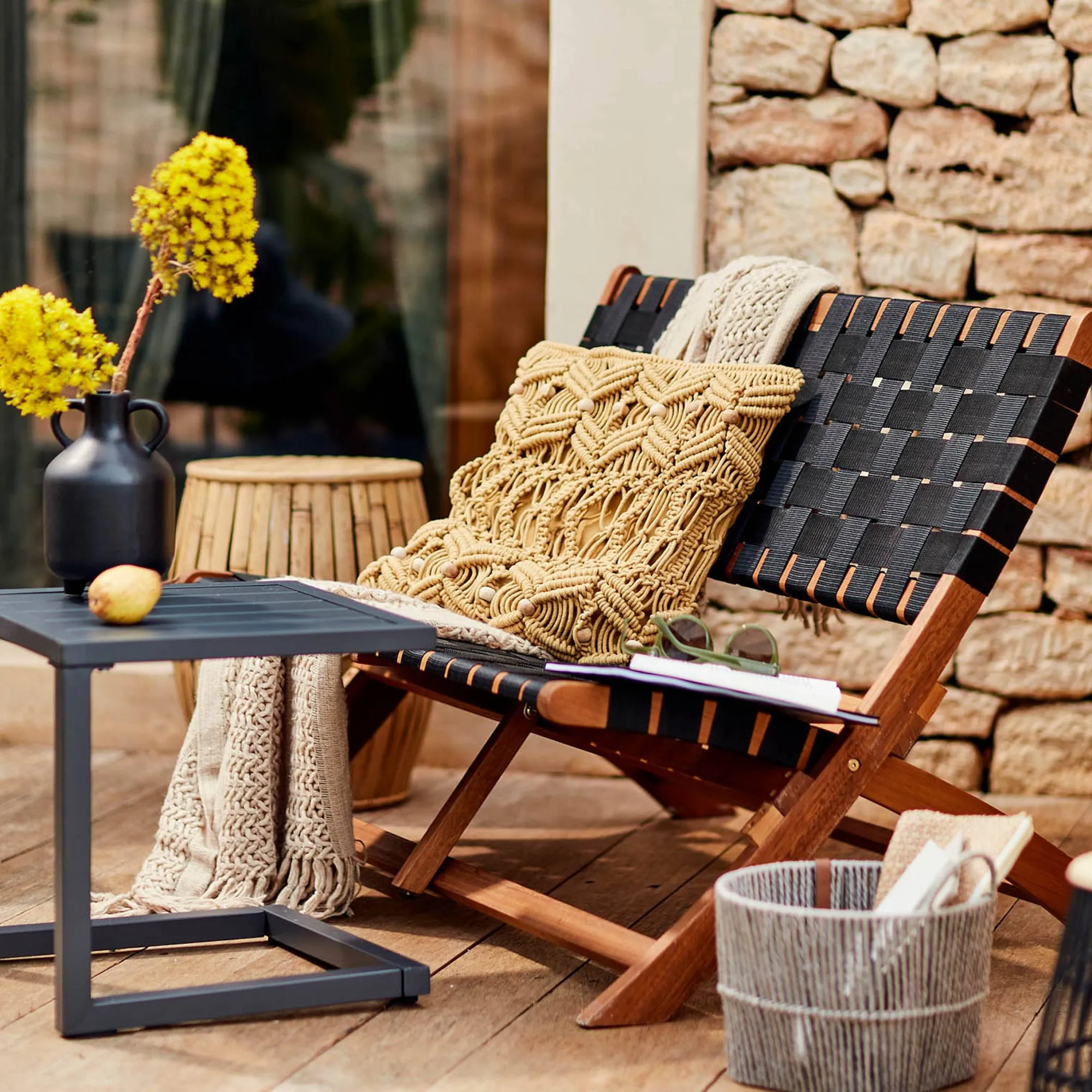 Makramee-Kissenhulle Woodie^Depot New