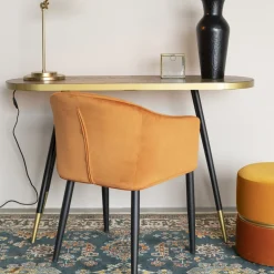 Fashion Depot Samt-Armlehnstuhl Nienke