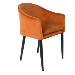 Fashion Depot Samt-Armlehnstuhl Nienke