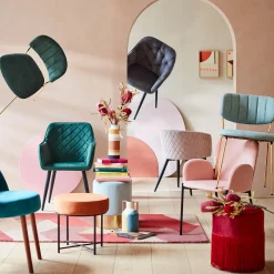 Discount Depot Samt-Hocker Ole