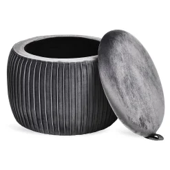 Samt-Pouf Agnes Mit Stauraum^Depot Clearance