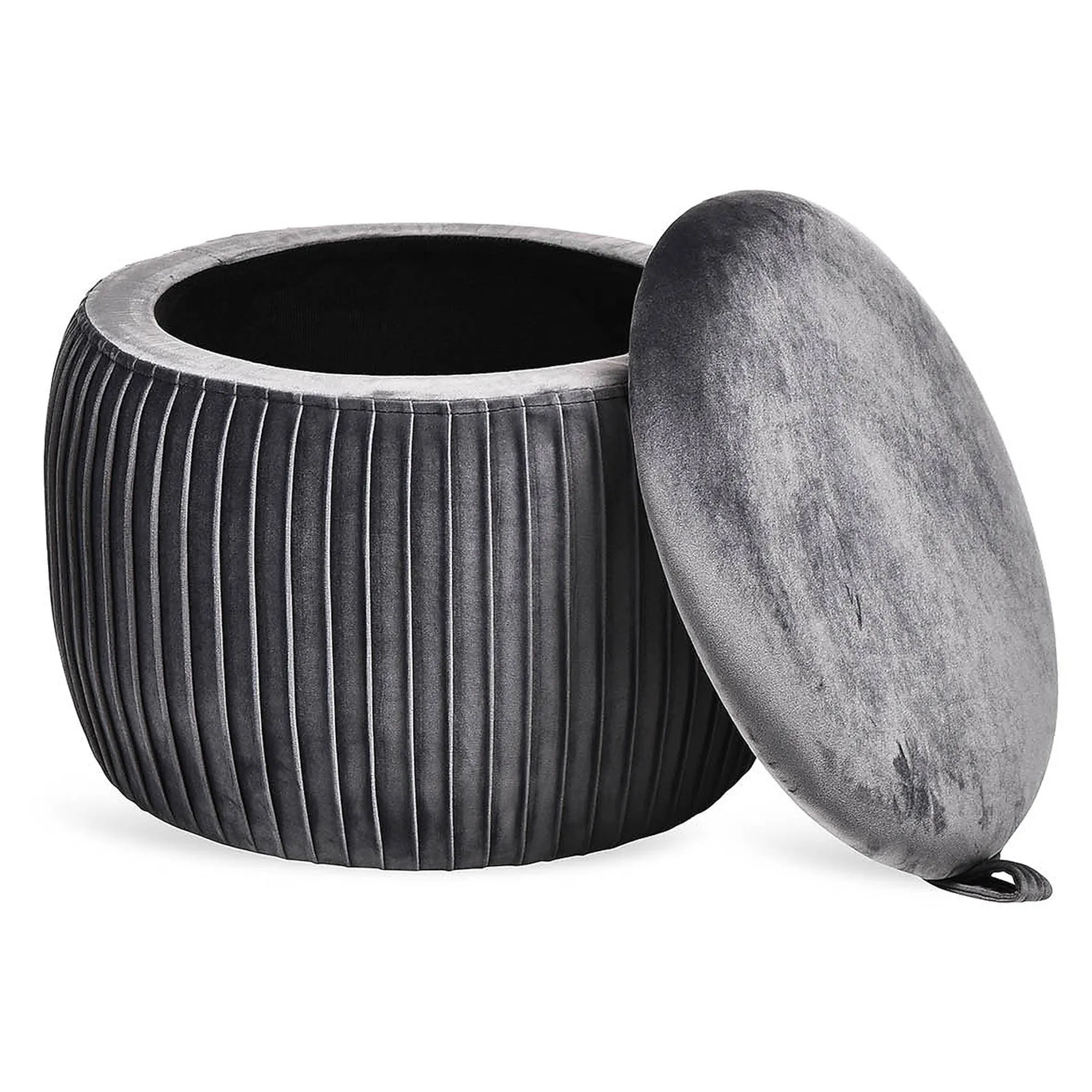 Samt-Pouf Agnes Mit Stauraum^Depot Clearance