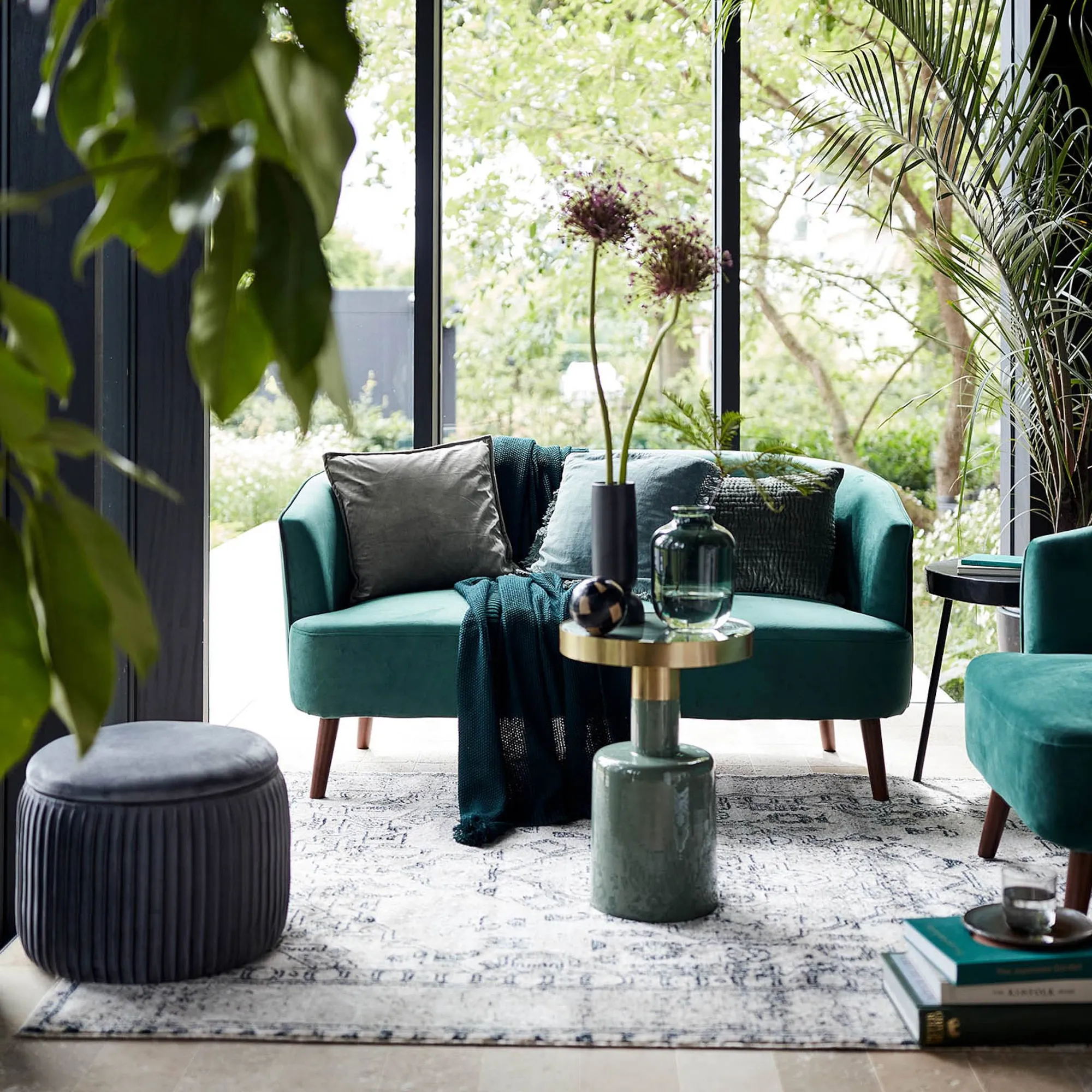 Samt-Pouf Agnes Mit Stauraum^Depot Clearance